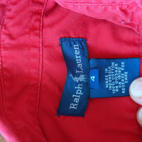 Boys Ralph Lauren button down Red size 4 - Picture 2 of 2